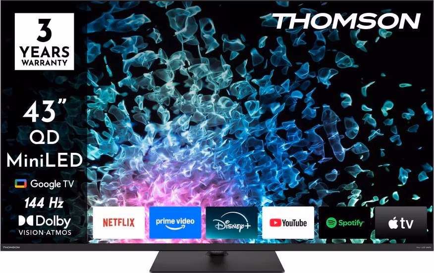 Thomson 43MG7C15 - 43" Ultra HD, Google TV, Mini Led, 144 Hz, čierny