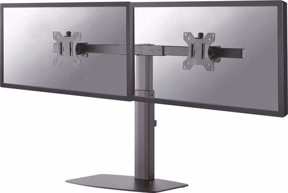 Neomounts FPMA-D865DBLACK /Držák displeje/na stůl/10-27"/stojan/VESA 100X100/nosn.2x6kg/2 displeje/černý