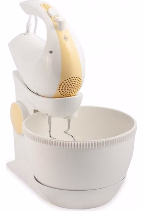 Orava SL-200 C ruční šlehač s nádobou, 300 W, 85 dB, 5 rychlostí, mísa 2.5 l, pulzní spínač, bílá
