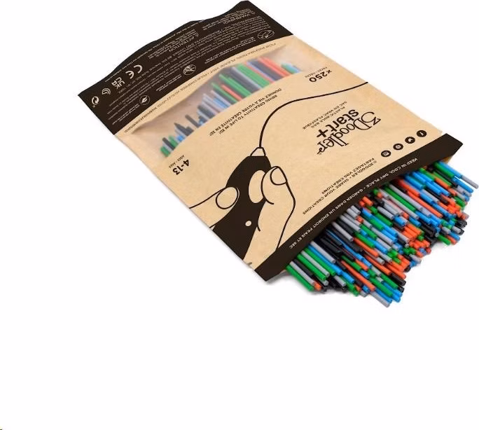 3Doodler náplň ECO-PCL pro 3D pero Start+ 250ks - černá, červená, šedá, modrá