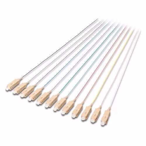 Digitus SC Fiber Pigtail , Loose Buffer, 50/125 µ 12 Pcs., Color code DIN IEC 304 Length 2m, Class OM3