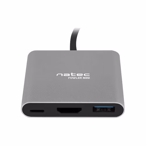 Natec multiport adaptér Fowler MINI USB-C PD, USB 3.0, HDMI 4K