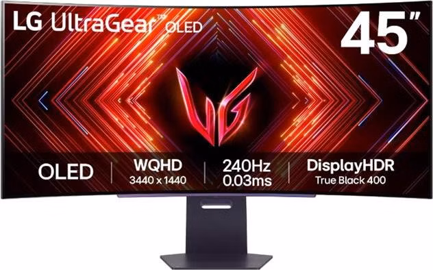 LG 45GS95QE-B gaming curved 45" OLED 21:9 3440x1440/275cd/0,03ms/1,5M:1/240Hz/2xHDMI/DP/D-Sub/HDR10/FreeSync/VESA