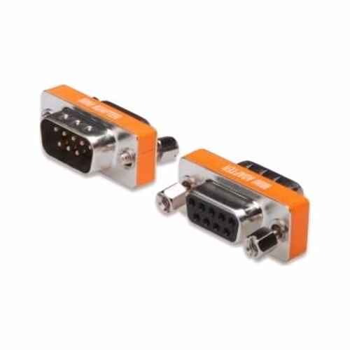 Digitus sériový adaptér Mini Zero-Modem D-Sub9, metal housing, M/F, with Hex screws