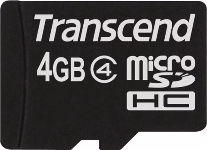Transcend 4GB microSDHC (Class 4) paměťová karta (bez adaptéru)