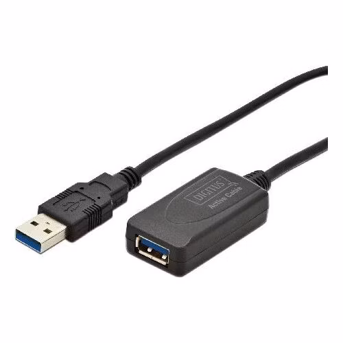 Digitus USB 3.0 aktivní prodlužovací kabel délka: 5m, chipset SN65LVPE502, UL, CE, bl