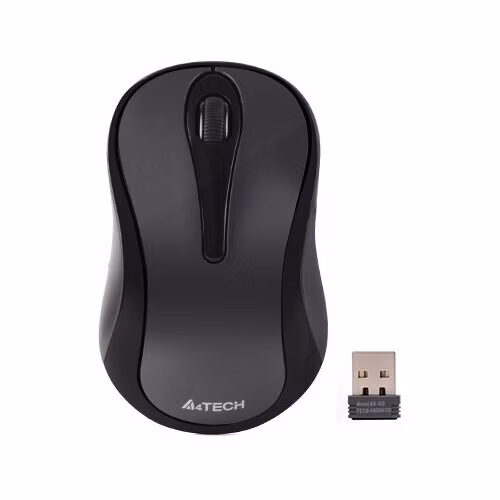 A4tech Myš G3-280N, V-Track, bezdrátová optická myš, 1200 DPI, 2.4GHz, Šedá