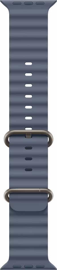 Apple Watch 49mm Anchor Blue Ocean Band - Natural Titanium Finish