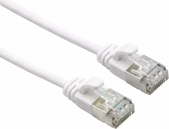 Roline U/FTP patch kábel 0,15m cat6a slim, super flex, biely