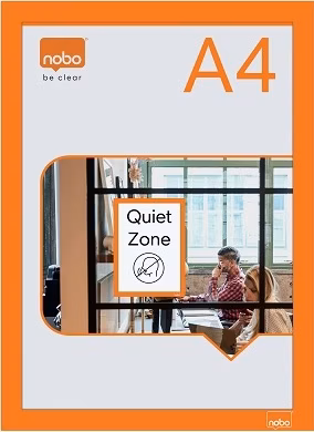 Nobo samodržící oboustranný magnetický rám na plakáty, A4, oranžový, 2 ks