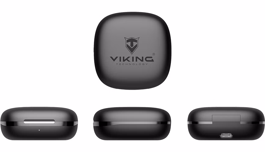 Bezdrátová Bluetooth sluchátka Viking V49/BT/Bezdrát/Černá