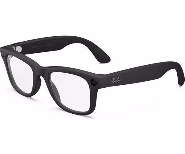 Meta Ray-Ban Gen2 Wayfarer, Matte Black, Clear/Grey Transitions (Large)