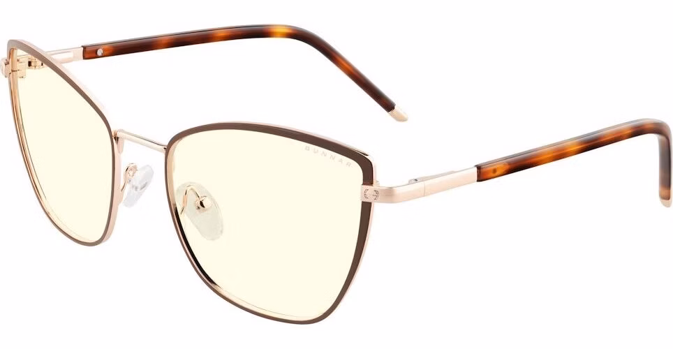 GUNNAR kancelářske/herní brýle ERIKA COFFEE/GOLD čirá skla BLF 35 GUNNAR focus