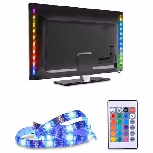 Solight LED RGB pásek pro TV, 2x 50cm, USB, vypínač, dálkový ovladač