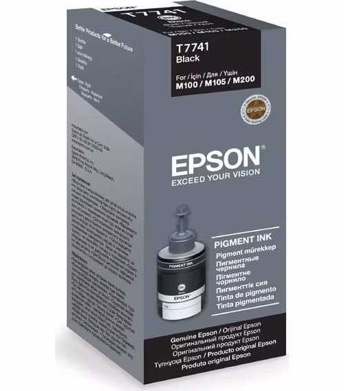 Čierny atrament EPSON T7741 Čierna nádobka s atramentom 140 ml pre WorkForce M100/105/200