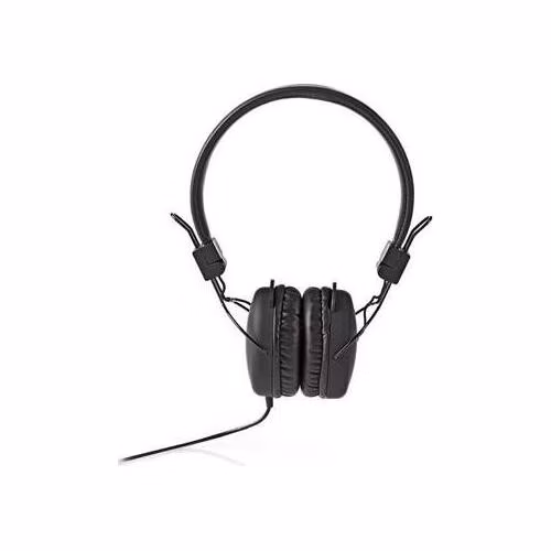Nedis HPWD1100BK - Kabelová Sluchátka | On-ear | Skládací | Kulatý Kabel 1,2 m | Černá barva