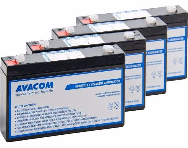 Bateriový kit AVACOM AVA-RBC34-KIT náhrada pro renovaci RBC34 (4ks baterií)