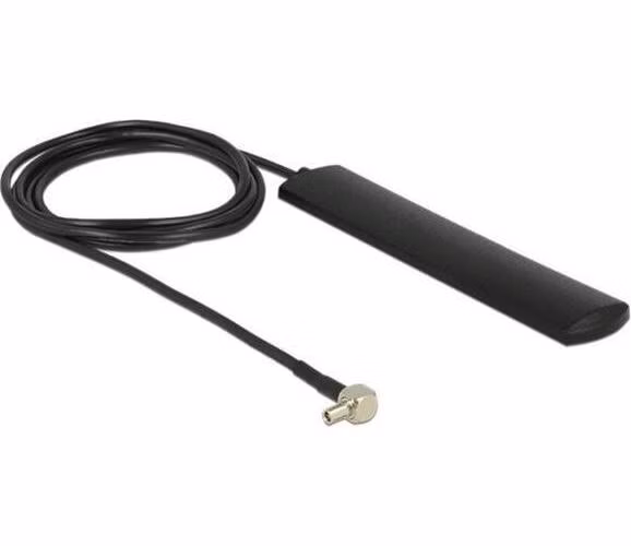 Delock LTE Antenna TS-9 plug 3 dBi omnidirectional fixed black adhesive mounting