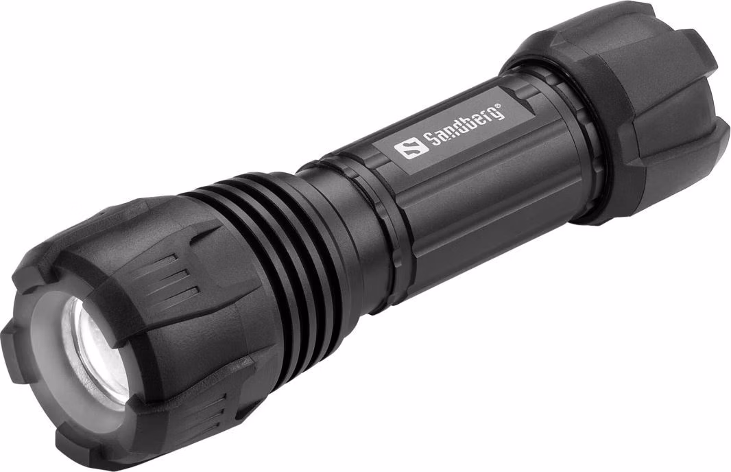 Sandberg Survivor Torch, svietidlo na AAA, čierna