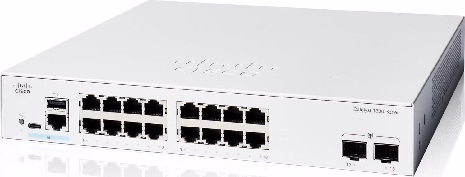 Cisco Catalyst switch C1300-16T-2G (16xGbE,2xSFP,fanless) - REFRESH