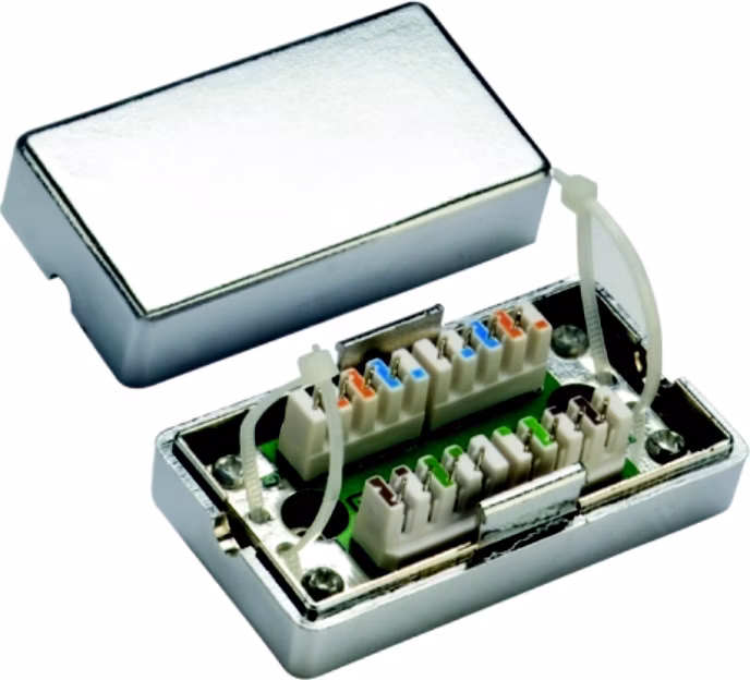 DATACOM Spojovací BOX STP Cat5e (2* zářez. pole) Silver
