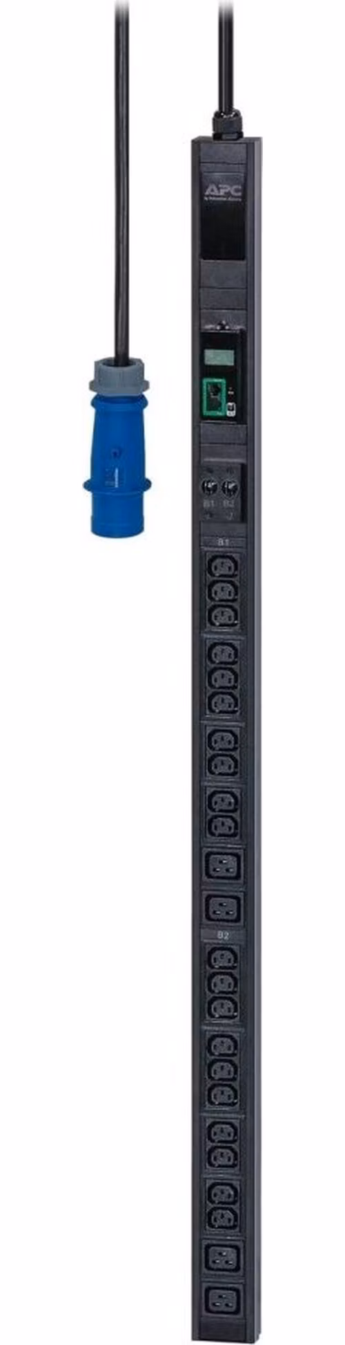 APC Jednotka Easy EPDU1132M, měřená, Zero U, 32A, 230V, (20)C13 &amp; (4)C19, IEC 309 32A 2P+E (3m)
