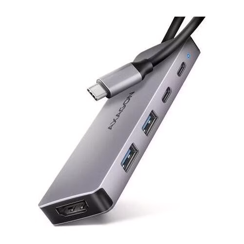 AXAGON HMC-5H60, USB 5Gbps hub, porty 2x USB-A, 1x USB-C, HDMI 4k/60, PD 100W, kabel USB-C 15cm