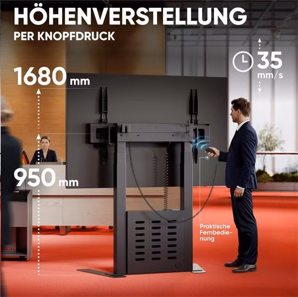 ONKRON Motorizovaný TV stojan pre televízory s uhlopriečkou 55"-100", FPRO2L-40