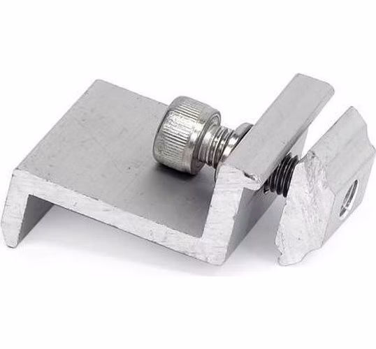 Solarmi SCKD-3S hliníkový stříbrný koncový držák SC solárního panelu (30 i 35 mm)