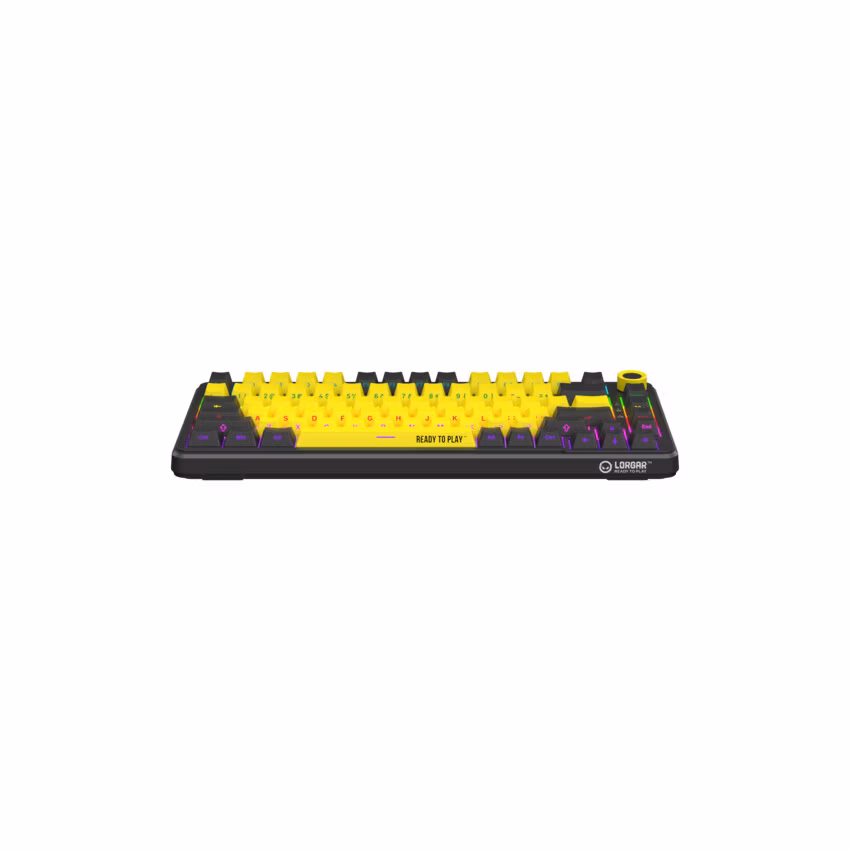 Lorgar KBA4175YL, mechanická herná klávesnica, 82 klávesov, Toxic Purple Switch, Hot-Swap, RGB, USB-C