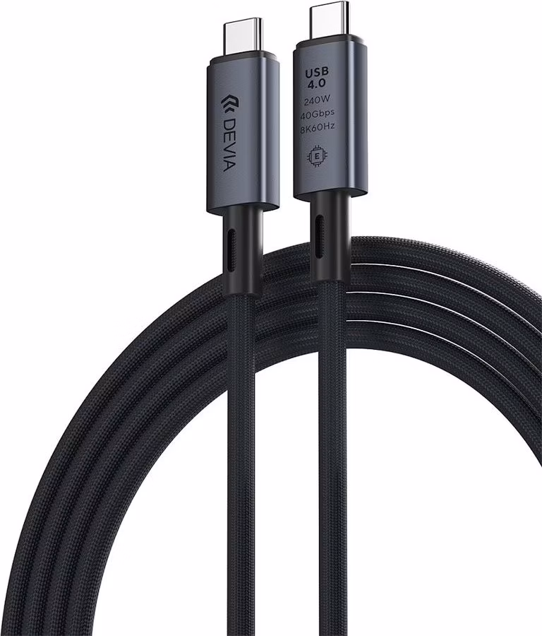 Devia kábel USB 4.0 Extreme Speed Series 240W 8K 60Hz Cable 1m - Black