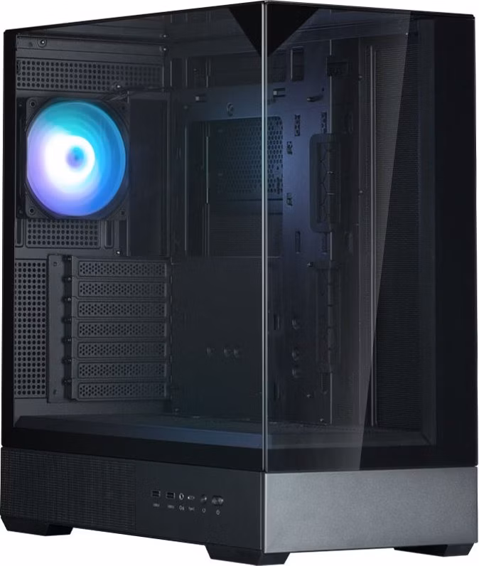 Zalman skříň P40 Prism / miniIT / 120mm ARGB fan / 2xUSB 3.0 / USB-C / panoramatická / černá