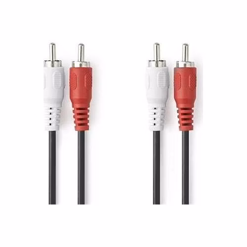 Nedis CAGL24200BK100 - Stereo Audio Kabel | 2x RCA Zástrčka - 2x RCA Zástrčka | 10 m | Černá
