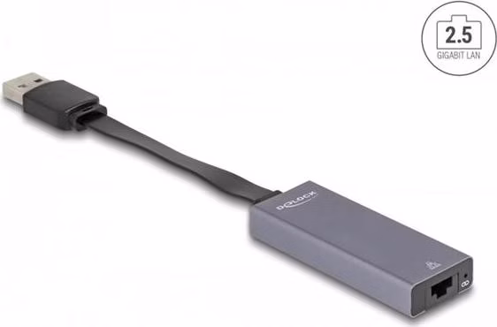 Delock Adaptér USB Typu-A sítě 2,5 Gigabit LAN, tenký