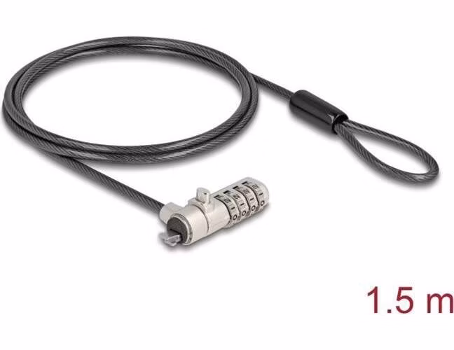 Navilock Kabel na zabezpečení laptopu s kombinačním zámkem na slot HP Nano - lanko z uhlíkové oceli