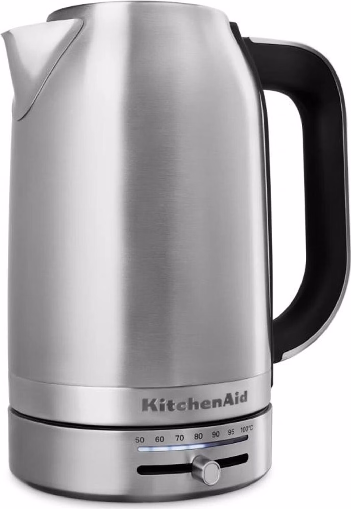 KitchenAid 5KEK1701ESX rychlovarná konvice stříbrná, 1,7 l, 2400 W, regulace teploty 50-100 °C, Keep Warm, nerezová