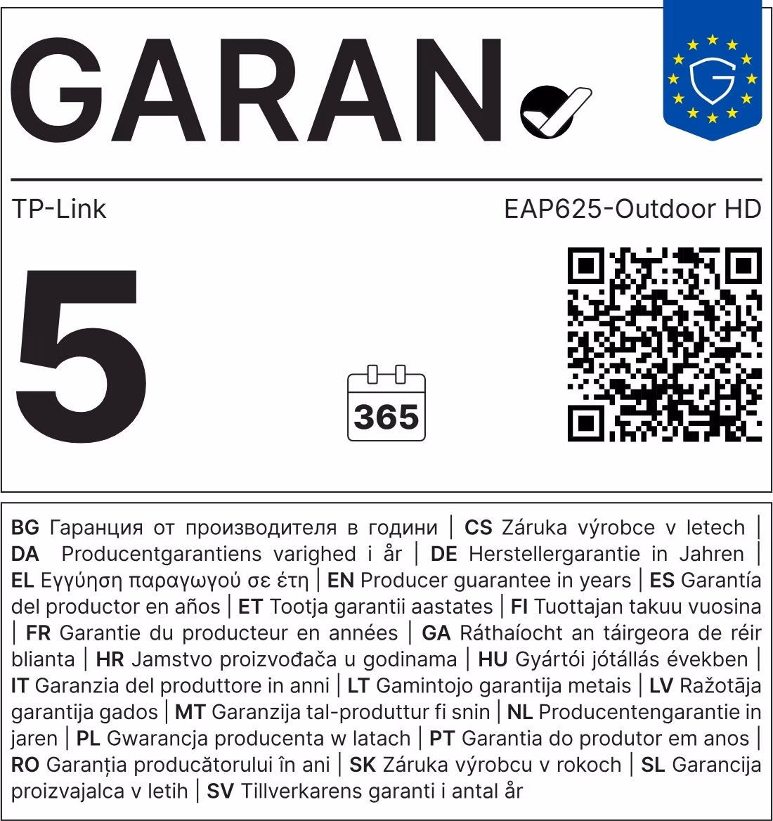 TP-Link EAP625-Outdoor HD AX1800 venkovní AP, 1x GLAN, 574Mbps 2.4GHz + 1201Mbps 5GHz, PoE