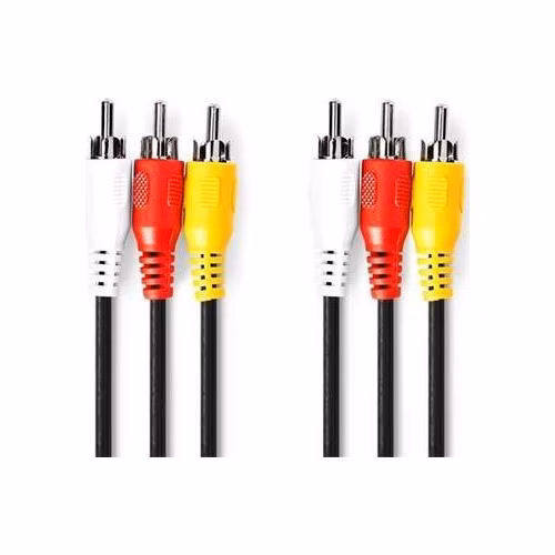 Nedis CVGL24300BK15 - Kompozitní Video kabel | 3x RCA Zástrčka | 3x RCA Zástrčka | 480p | 1,5 m | Černá