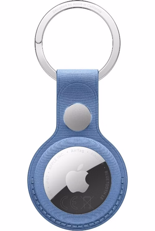 AirTag FineWoven Key Ring - Wildflower Blue