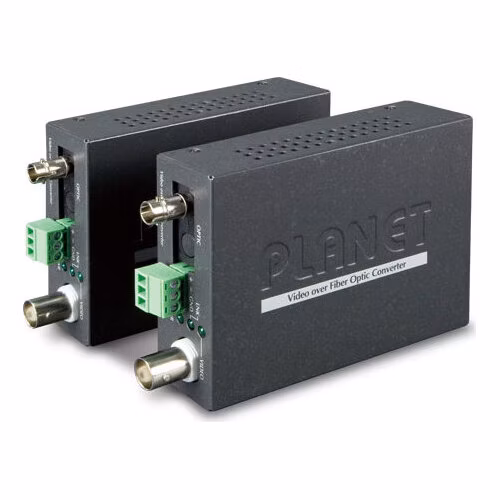 Planet VF-101G-KIT opto konvertor, 1x video (AHD/TVI/CVI/CVBS), 1x RS-485, singlemode (ST), pár