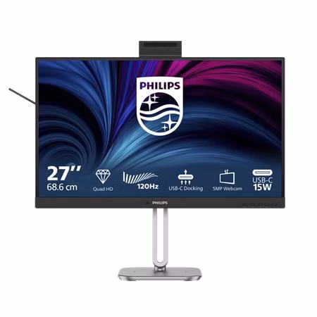 Philips LCD 27B2U4601H 27" IPS/2560x1440@120Hz/4ms/350cd/HDMI/DP/4xUSB/USB-C dock/RJ45/Webcam/Repro/Pivot/HAS/5 let