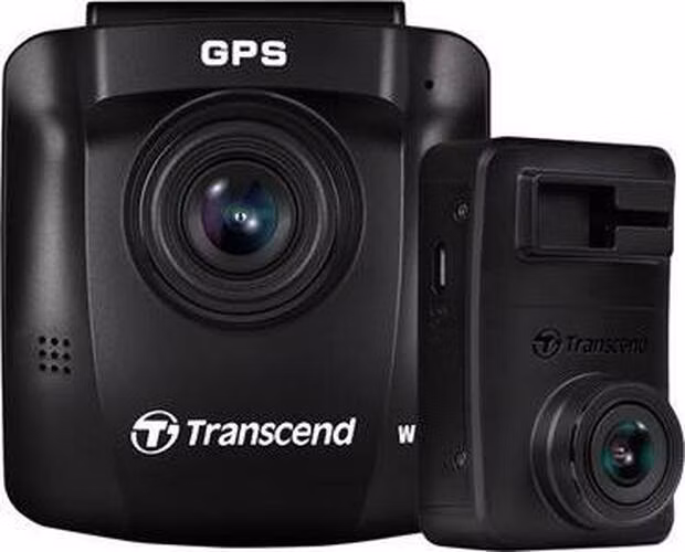 Transcend DrivePro 620 duální autokamera, Full HD 1080/1080, úhel 140/140°, 2x32 GB microSDXC,GPS, G-Senzor/Wi-Fi, černá