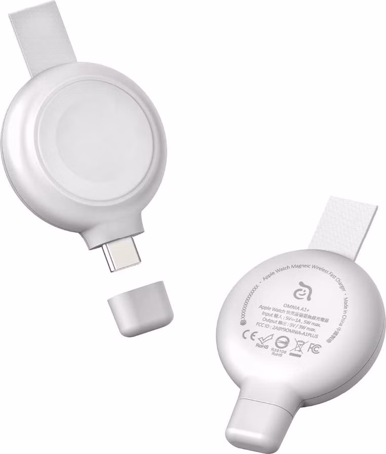 Adam Elements Omnia A1+ Apple Watch Magnetic Wireless Fast Charger - White