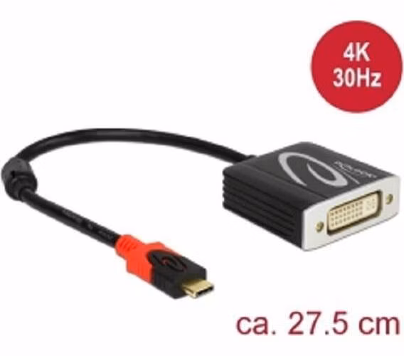 Delock Adaptér USB Type-C™ samec > DVI samice (DP Alt Mód) 4K 30 Hz