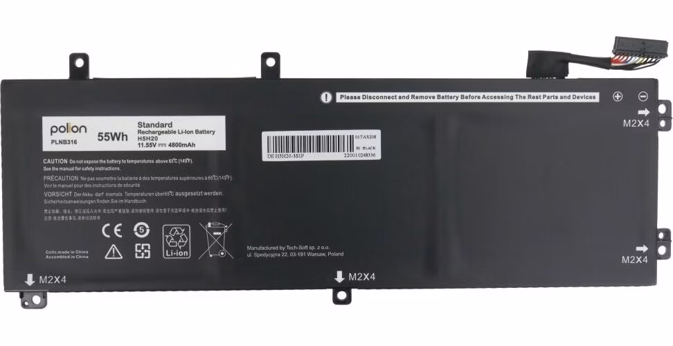 TRX Baterie Polion H5H20 pro notebooky DELL 451-BBYB Precision 5520 5530 5540 XPS 15 7590 - 4800mAh 55Wh/ neoriginální