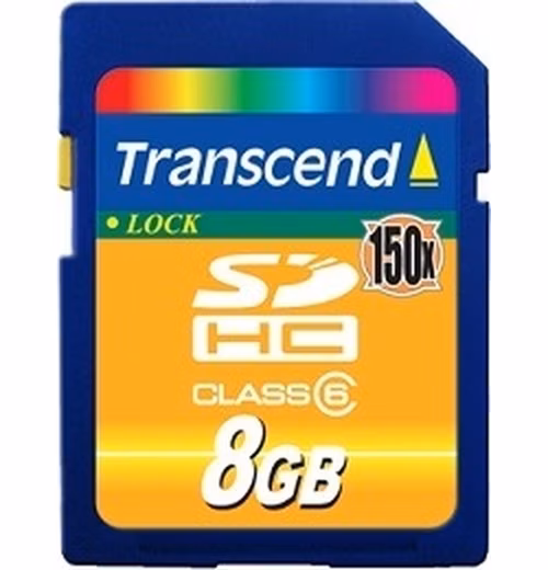Transcend 8GB SDHC (Class 4) paměťová karta