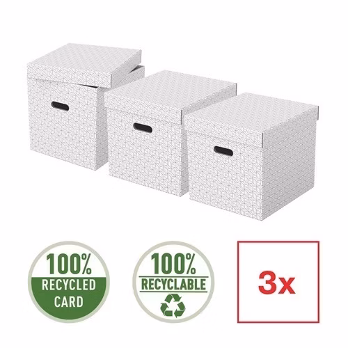 Esselte Home, set 3 ks, krychlový, bílá