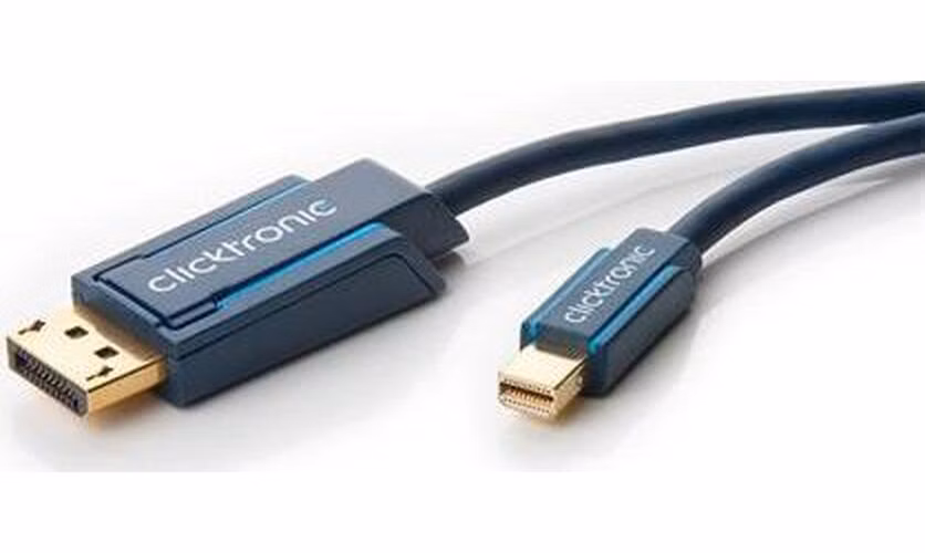 ClickTronic HQ OFC kabel mini DisplayPort - DisplayPort, zlacené kon., 3D, M/M, 2m