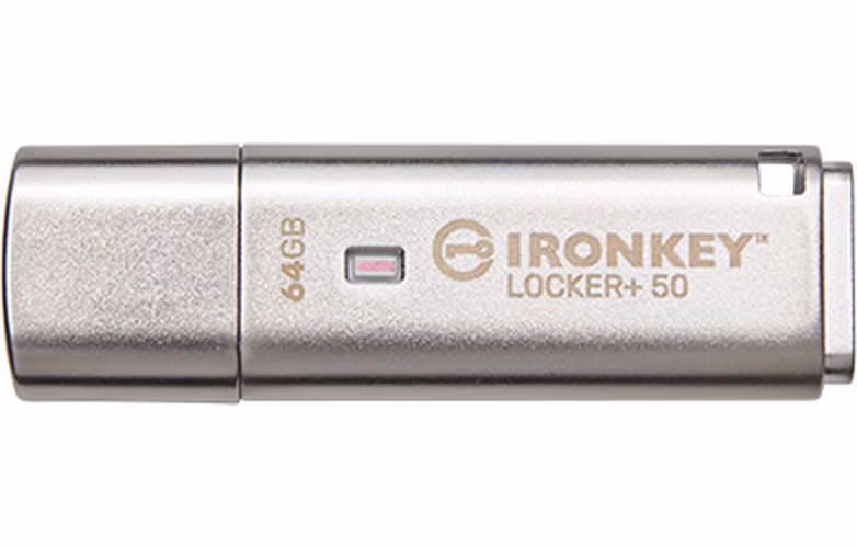 KINGSTON IronKey Locker+ 50 64GB / USB 3.2 / Šifrování XTS-AES