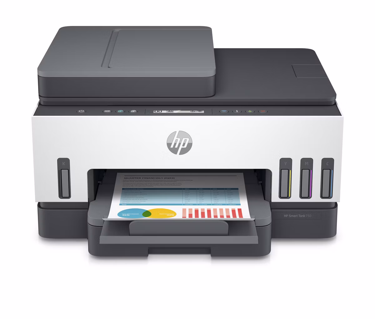 HP All-in-One Ink Smart Tank 750 (A4, 15/9 strán za minútu, USB, Wi-Fi, Ethernet, tlač, skenovanie, kopírovanie, ADF, obojstranný podávač)